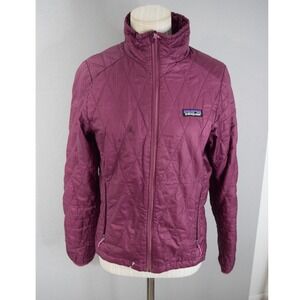 Patagonia Nano Puff Jacket XS Purple Diamond Quilted PrimaLoft Womens FLAWS